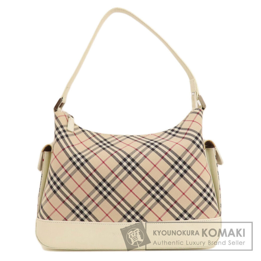 Burberry Nova Check One Shoulder Hobo Handbag Canvas